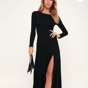 Lulus Swept away long sleeve dress maxi